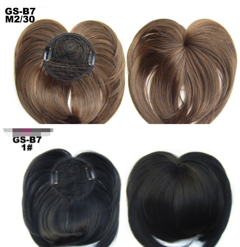 High Temperature Silk Chemical Fiber Wig Top Heart Bangs, Peach Heart Bangs On The Top Of TheHead - Image 25
