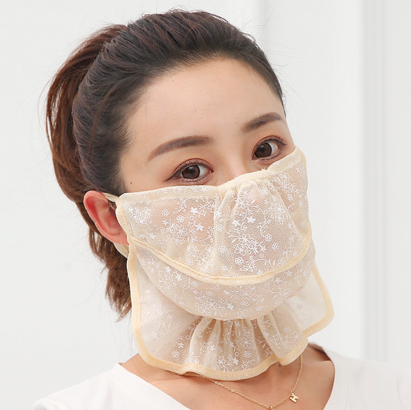 Summer Sun Protection Mask Outdoor Sun Protection Neck Protection Ice Silk Fabric Breathable And Dustproof - Image 4