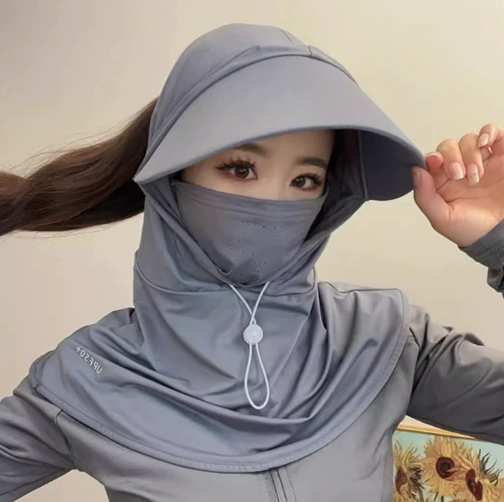 Full-face Sun Protection Mask UV-blocking Breathable One-piece Face Shield For Cycling - Image 8
