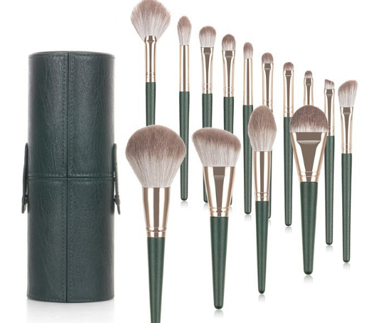 14 Green Cloud Makeup Brushes Suit Super Soft - Image 4
