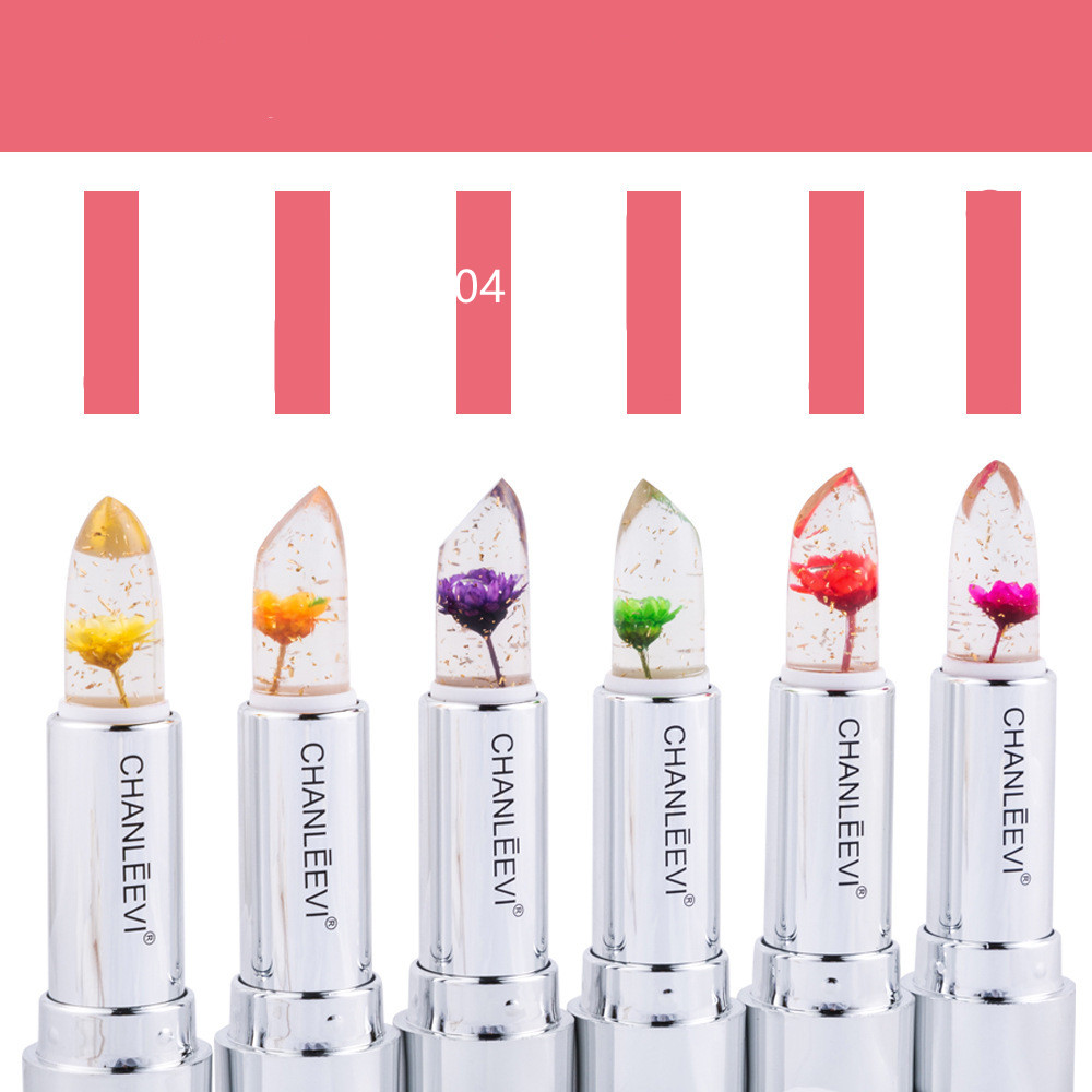 Flower Gold Leaf Temperature Change Crystal Lipstick - Image 4
