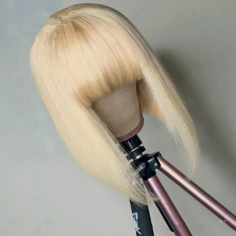 Bobo Light Golden Chemical Fiber Short Hair Headgear - Image 2