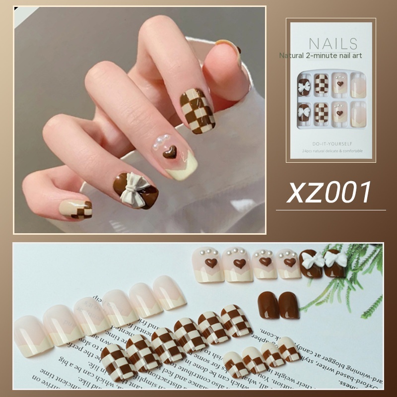 Nail Beauty New Hand-painted Fake Nail Tip Tulip Patch - Image 23