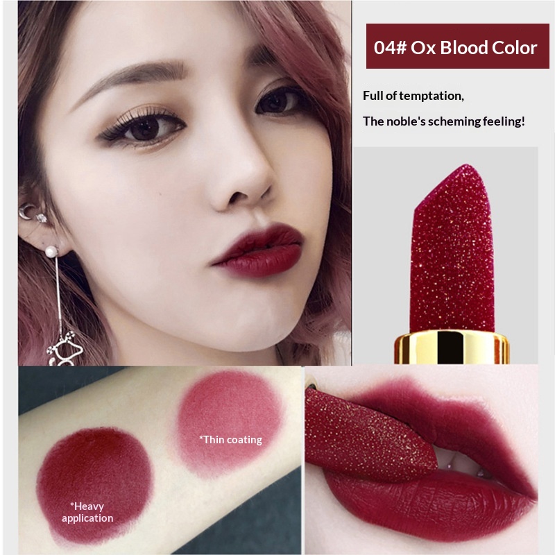 Little Golden Diamond Shimmer Lipstick Velvet Matte Opacity - Image 4