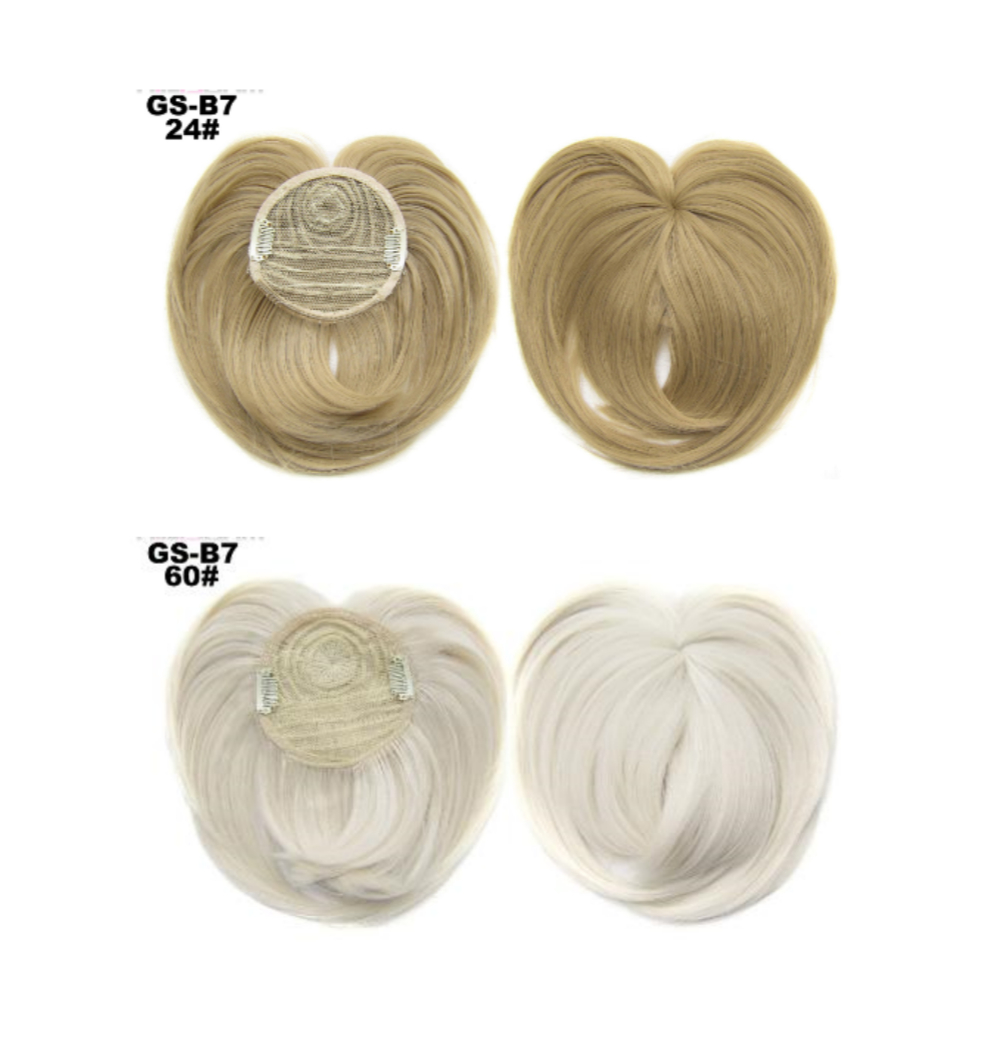High Temperature Silk Chemical Fiber Wig Top Heart Bangs, Peach Heart Bangs On The Top Of TheHead - Image 10