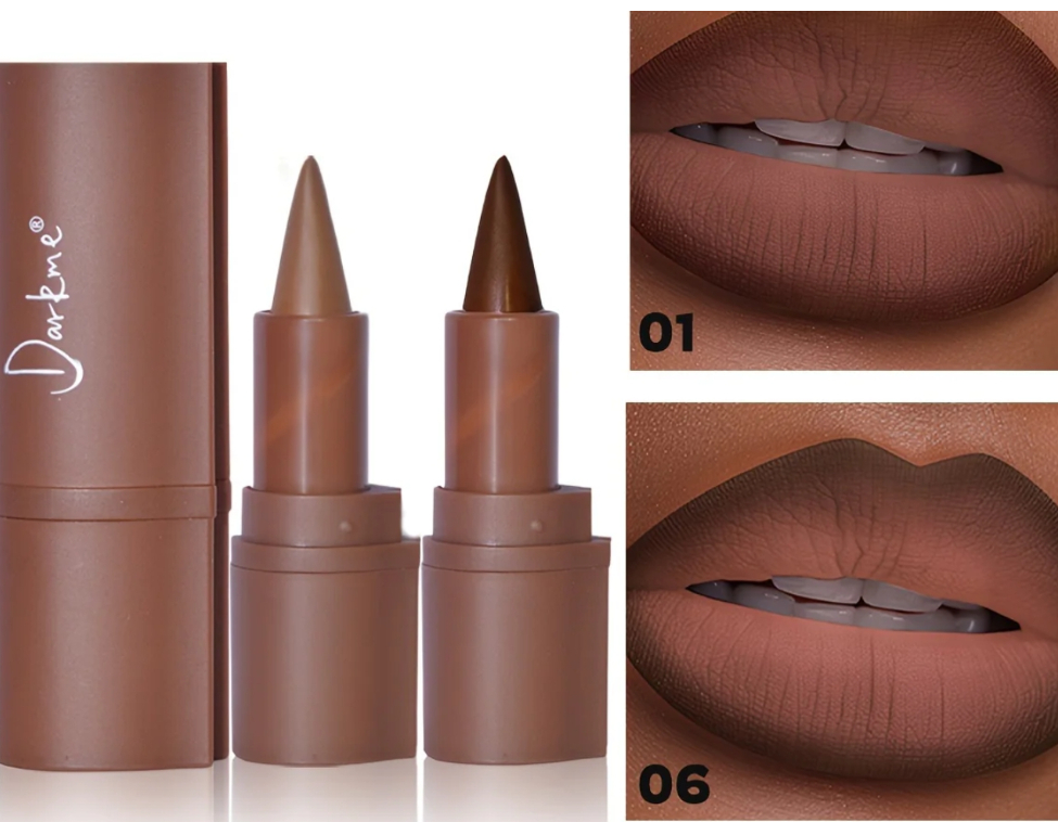 Gradient Coloring Lip Liner Matte Finish Mixed Dark Lipstick Waterproof - Image 9