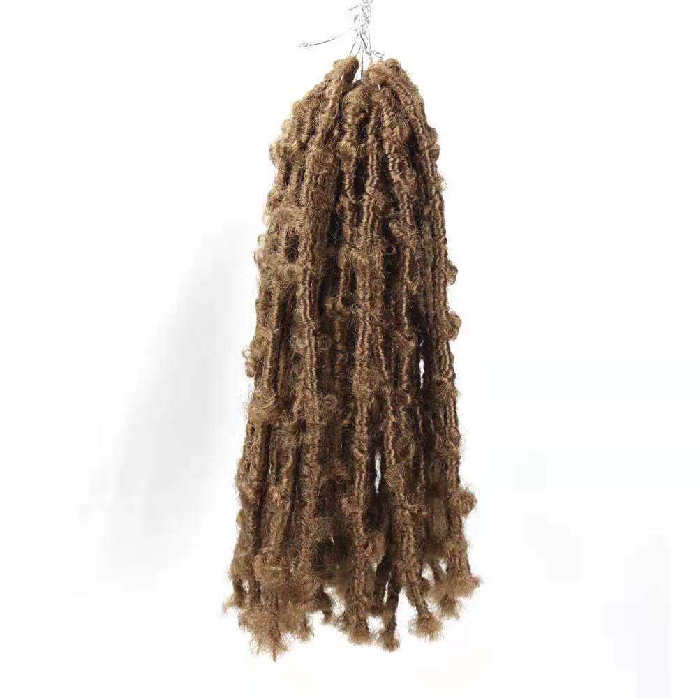 Cross-Border Wig Short Curly Hair Wrapped Tube Butterfly Song - Image 5