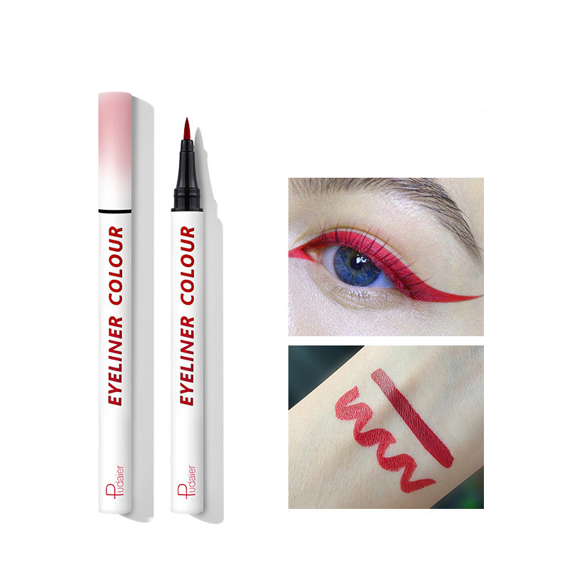 Color eyeliner blue white thin tip very thin - Image 4