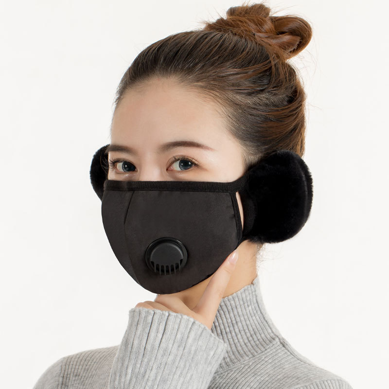 Women's cotton ear mask with breathing valve - Image 5