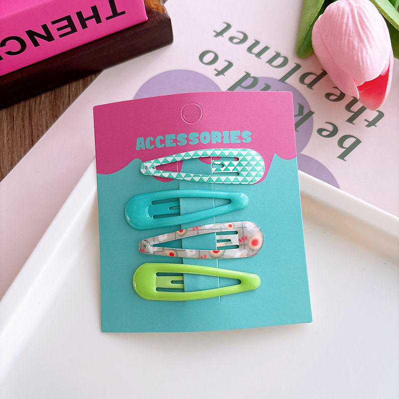 Cute Dripping Printing Candy Color Hair Clip - Image 4