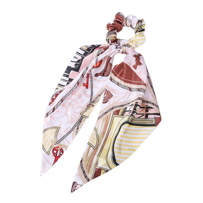 Fashion Long Streamer Printed Fabric Tie Hair Accessory For Ponytail Tie-up Hair Top Cuft - Image 16