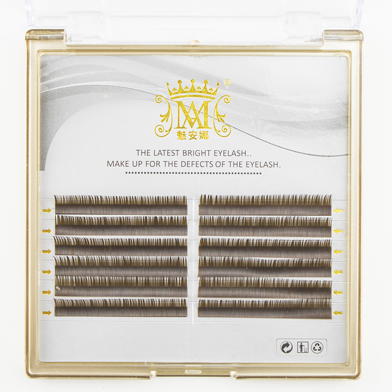 Brown planted false eyelashes