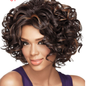 Ladies short curly hair set