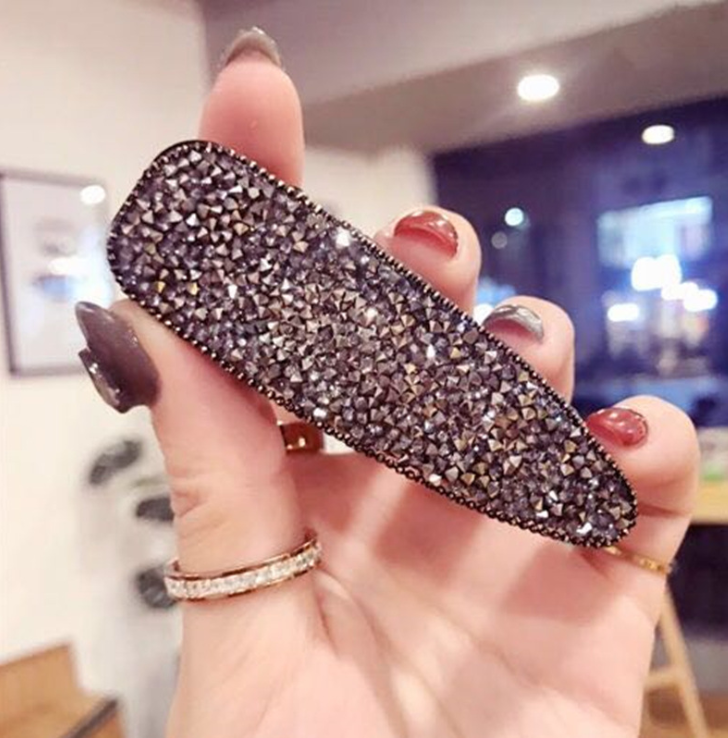 Geometric crystal rhinestone hair clip - Image 8