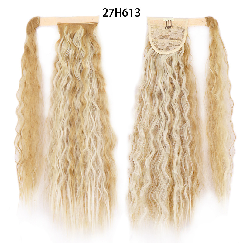 Ponytail Wig Water Wave Velcro Banding Chemical Fiber High Temperature Silk - Image 11