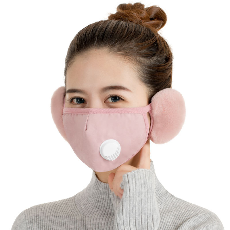 Women's cotton ear mask with breathing valve - Image 2