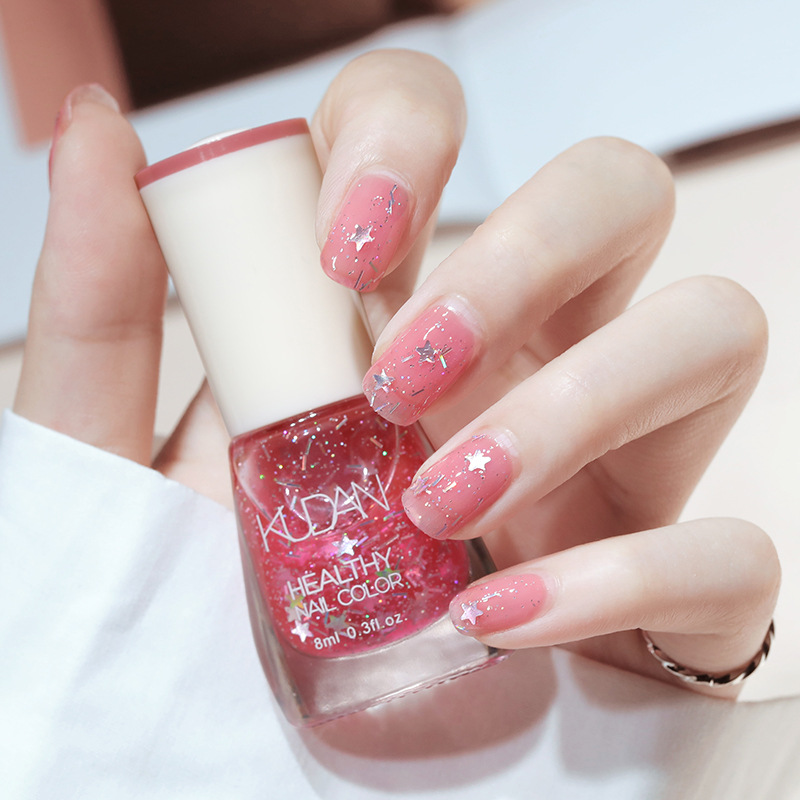 Iridescent Brightening Fine-shimmering No-bake Peel-off-free Clear Nail Polish - Image 7