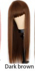 Qi Bangs Black And Brown Long Straight Hair - Image 2