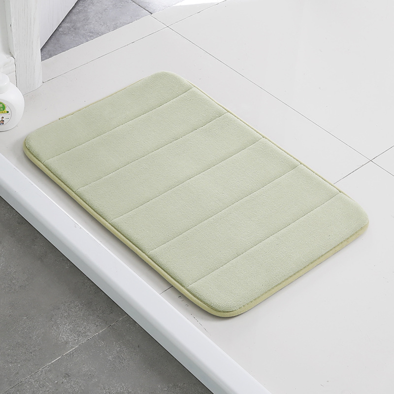 Home Bath Mat Coral Fleece Bathroom Carpet Water Absorption Non-slip Memory Foam Absorbent Washable Rug Toilet Floor Mat - Image 5