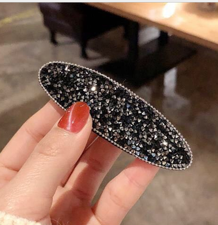Geometric crystal rhinestone hair clip - Image 3