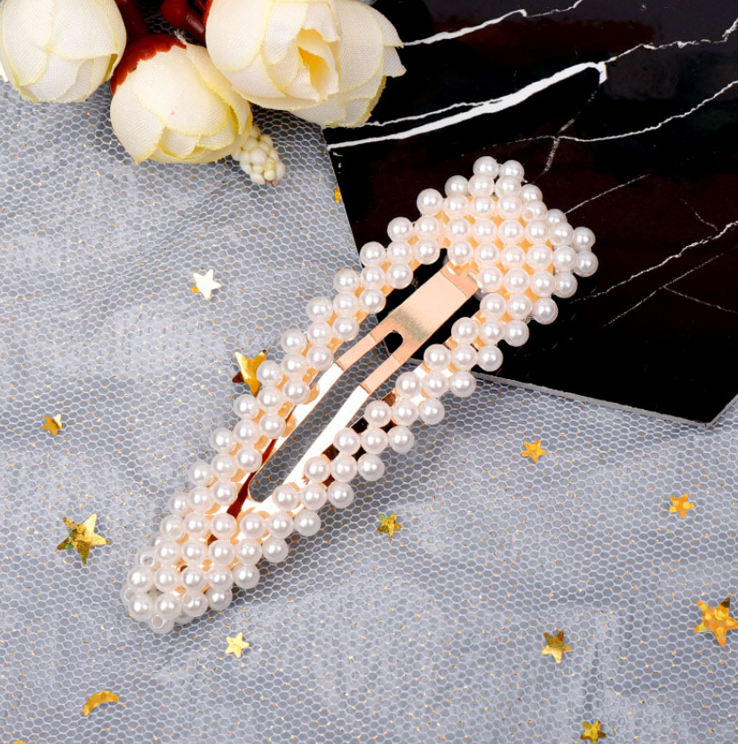 Pearl Hairpin Ins Net Red Word Clip Female Adult Clip Bb Clip Hairpin Bangs Clip Headdres - Image 9
