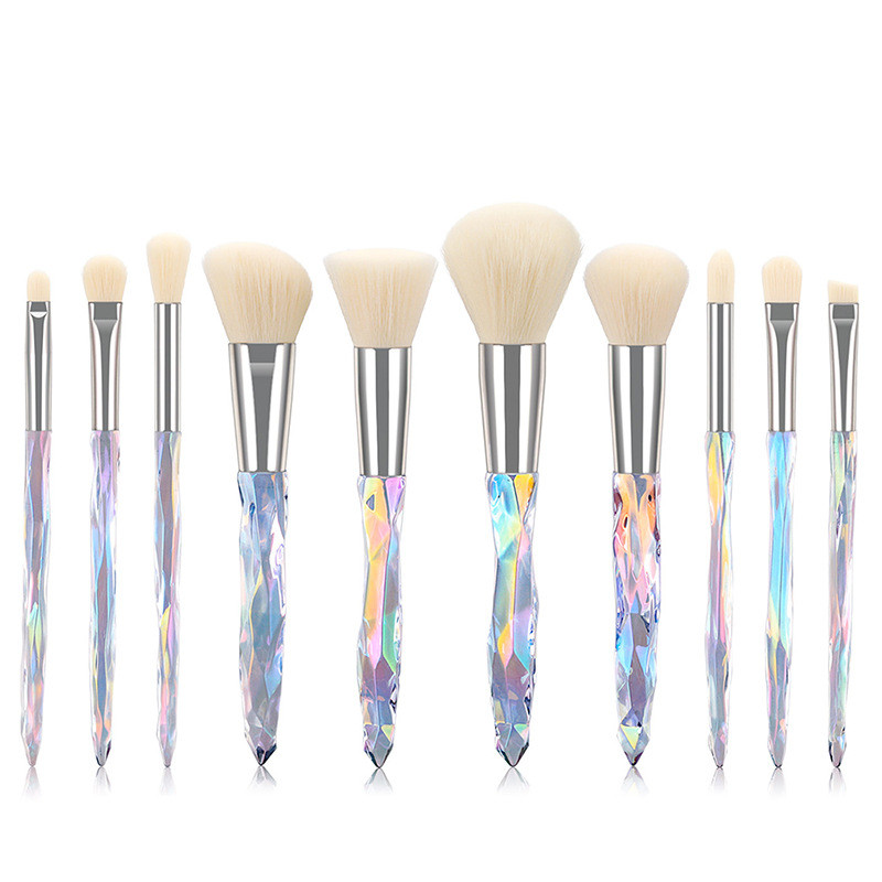 10 Crystal makeup brushes with diamond handle - Image 2