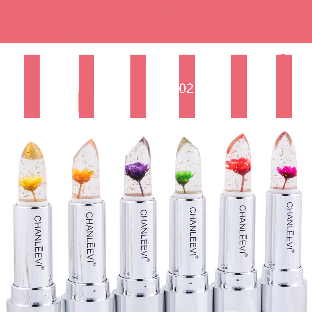 Flower Gold Leaf Temperature Change Crystal Lipstick - Image 2