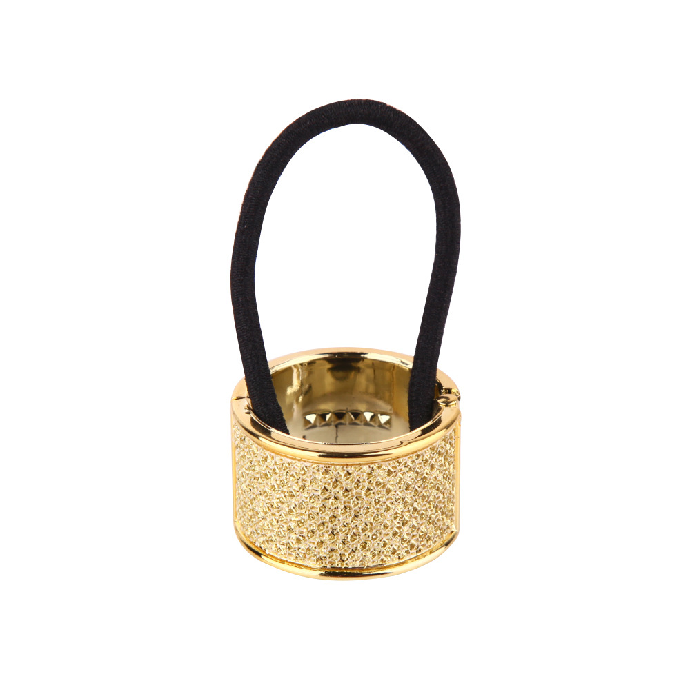 Korean Version Of Imitation Alloy Hair Tie Round Ponytail Buckle Rose Gold Ornament - Image 5