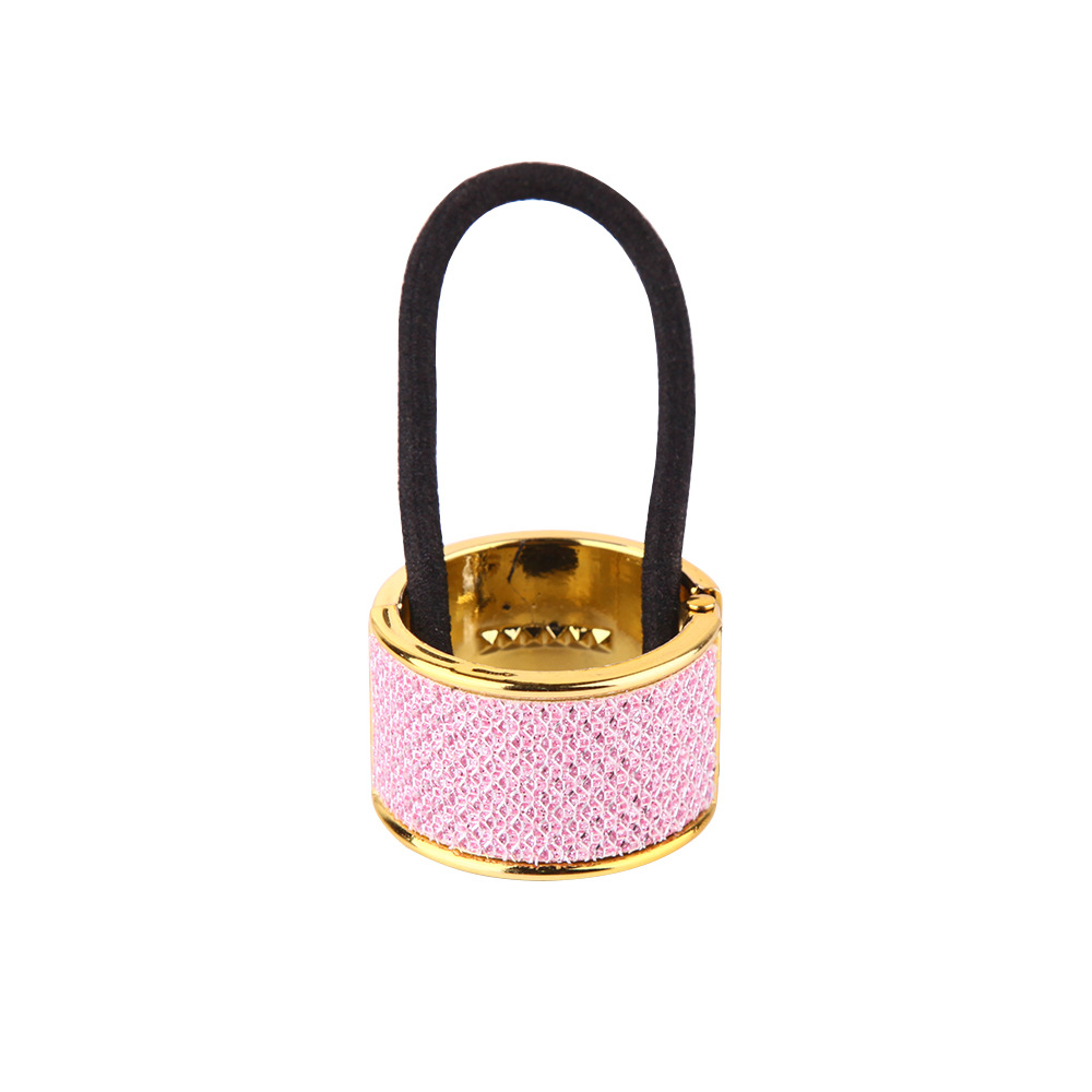 Korean Version Of Imitation Alloy Hair Tie Round Ponytail Buckle Rose Gold Ornament - Image 3