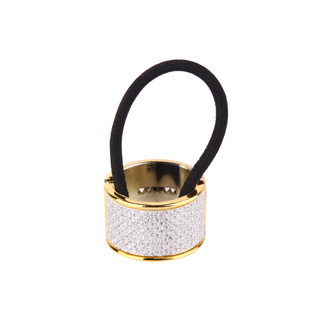 Korean Version Of Imitation Alloy Hair Tie Round Ponytail Buckle Rose Gold Ornament - Image 2