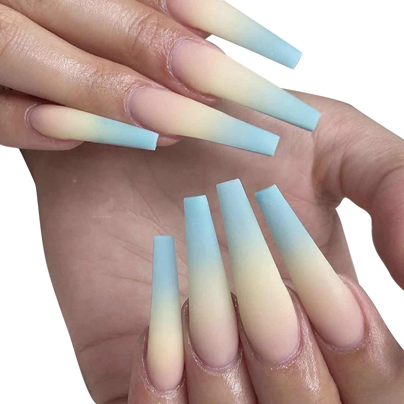 Jelly Gradient Detachable Wearable Fake Nail Patch - Image 3