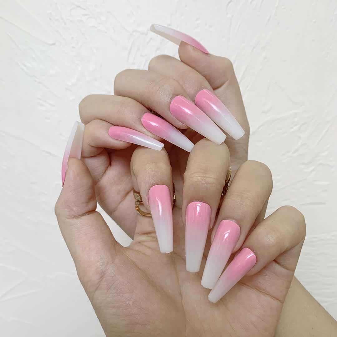 Jelly Gradient Detachable Wearable Fake Nail Patch - Image 2
