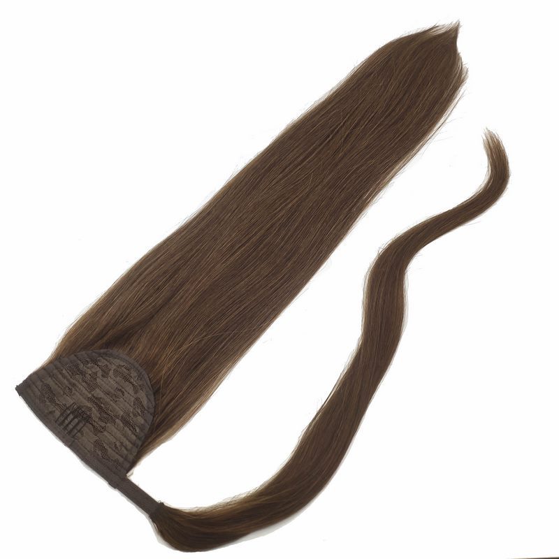 Real Hair Velcro Ponytail Long Hair Seamless Extension Wig Braids - Image 3