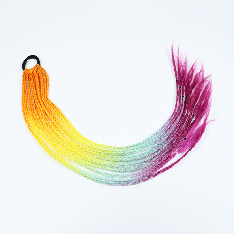Color Dirty Braided Ponytail Headdress - Image 21