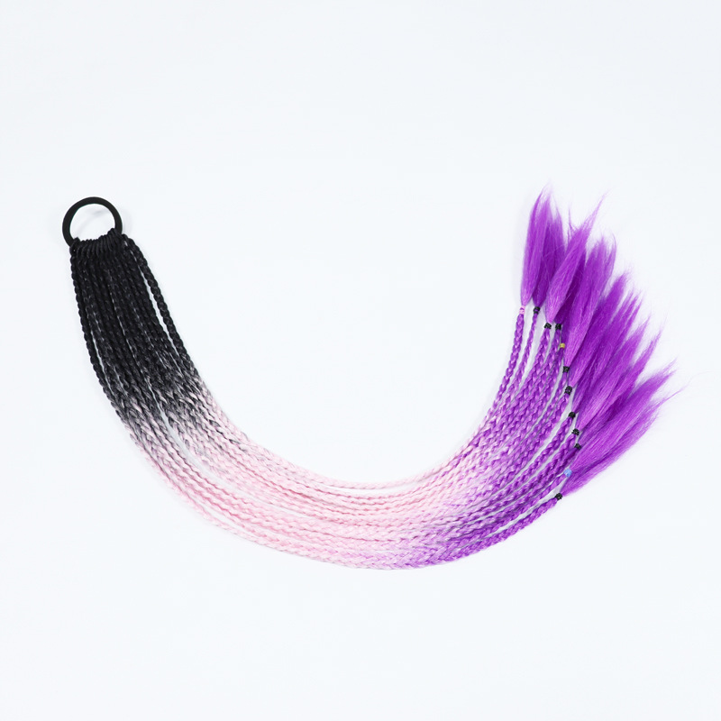 Color Dirty Braided Ponytail Headdress - Image 24