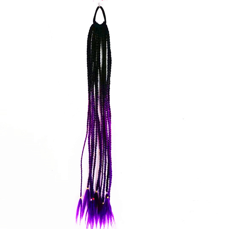 Color Dirty Braided Ponytail Headdress - Image 8