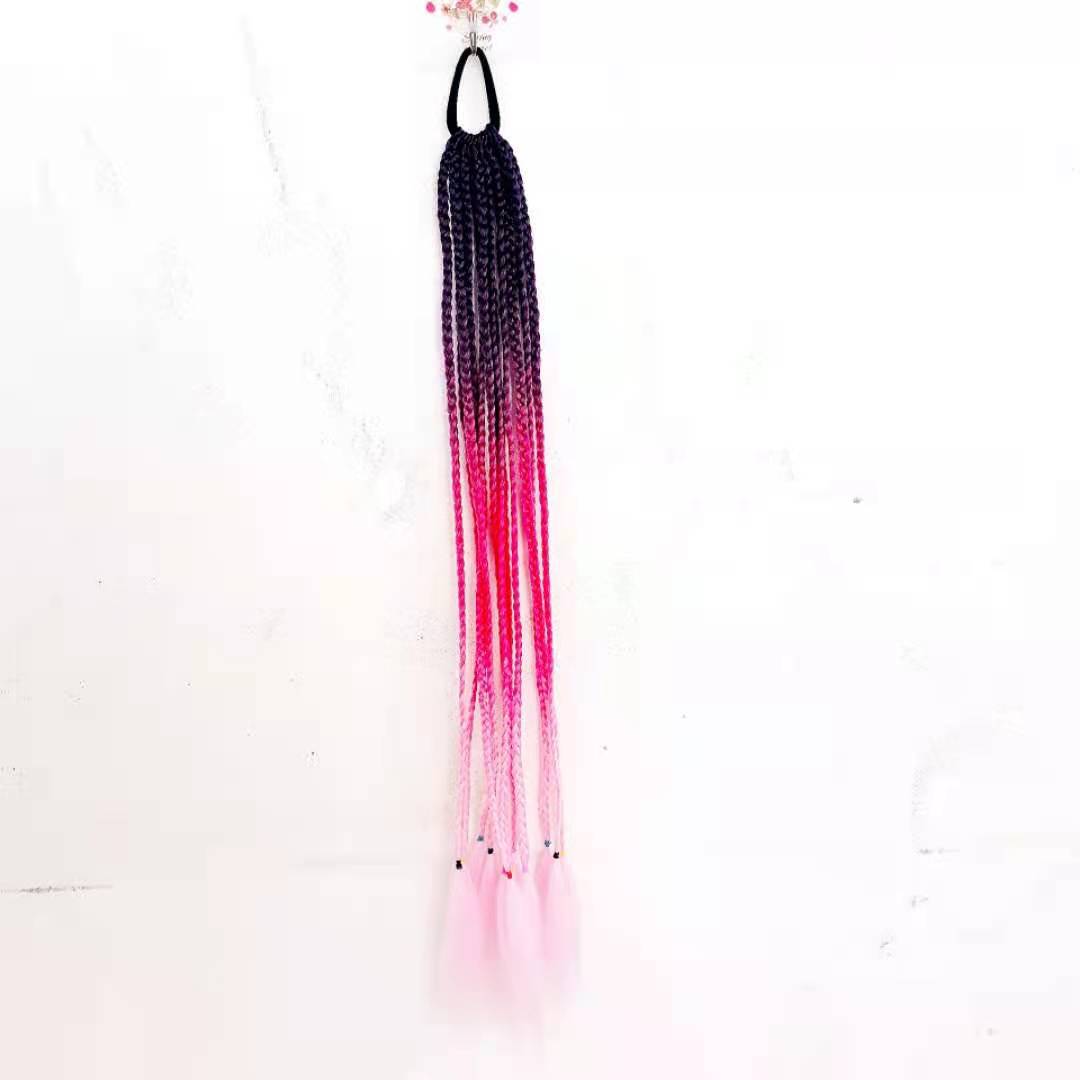 Color Dirty Braided Ponytail Headdress - Image 26