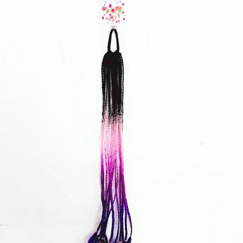 Color Dirty Braided Ponytail Headdress - Image 25