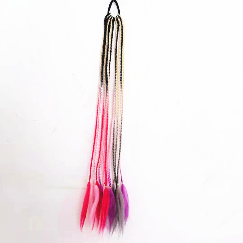 Color Dirty Braided Ponytail Headdress - Image 28