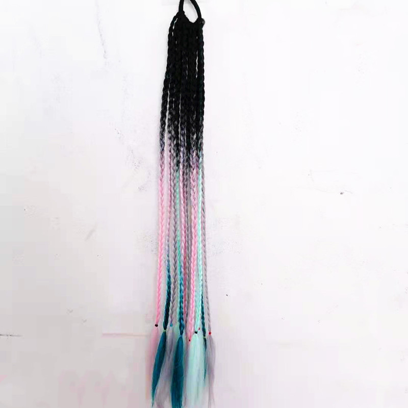 Color Dirty Braided Ponytail Headdress - Image 27