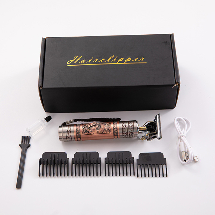 Electric Hair Clipper Men's Oil Head Electric Hair Clipper Hair Clipper Set Electric Hair Clipper Buddha Head Retro Household Cross-Border - Image 2