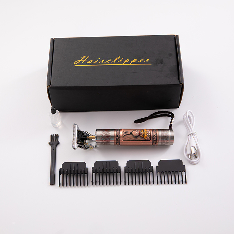 Electric Hair Clipper Men's Oil Head Electric Hair Clipper Hair Clipper Set Electric Hair Clipper Buddha Head Retro Household Cross-Border - Image 3