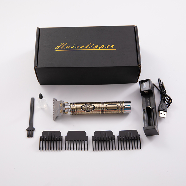 Electric Hair Clipper Men's Oil Head Electric Hair Clipper Hair Clipper Set Electric Hair Clipper Buddha Head Retro Household Cross-Border