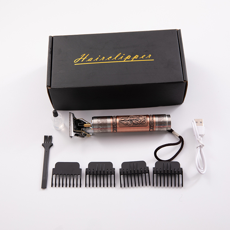 Electric Hair Clipper Men's Oil Head Electric Hair Clipper Hair Clipper Set Electric Hair Clipper Buddha Head Retro Household Cross-Border - Image 4