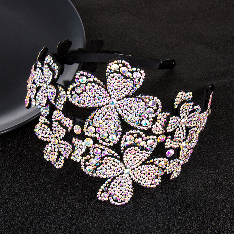 Sweet Diamond Broad-Edge Toothed Non-Slip Crystal Broad-Edge Headband Hair Accessory