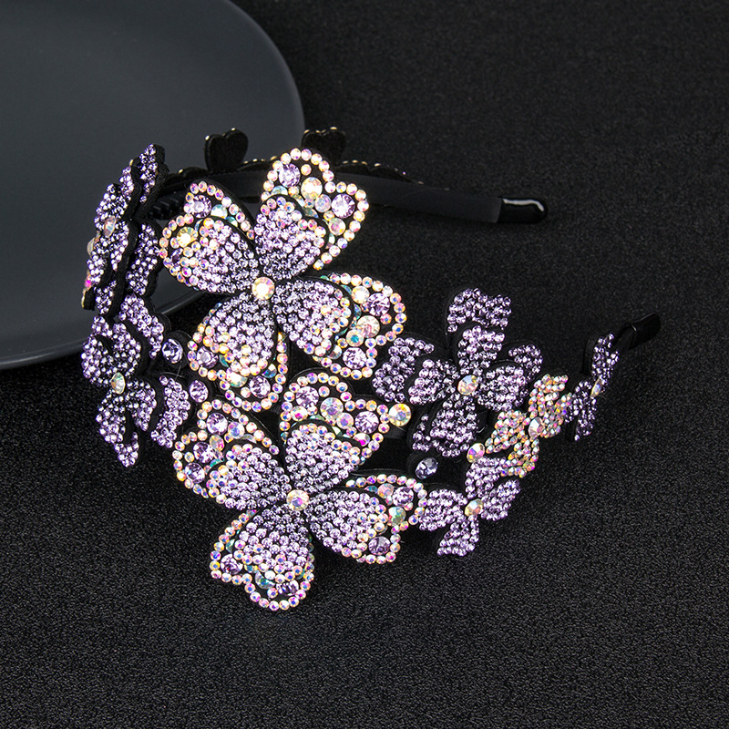Sweet Diamond Broad-Edge Toothed Non-Slip Crystal Broad-Edge Headband Hair Accessory - Image 3