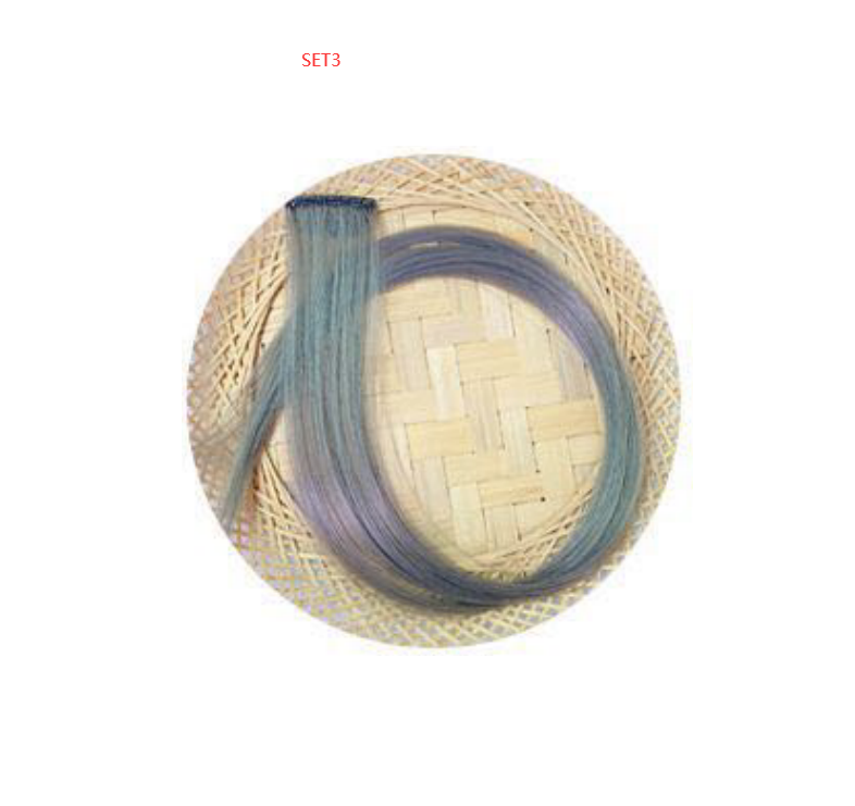 Gradient Color Straight Hair Piece High Temperature Silk Curly Hair - Image 3