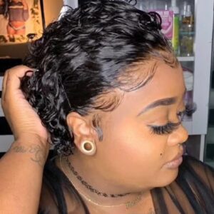 New Style Wig European And American Fashion Short Hair Fluffy Small Curly Headgear Chemical Fiber High Temperature Silk Rose Net