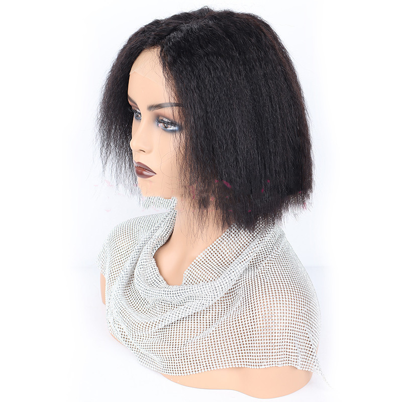 Kinky Straight Front Human Hair wigs - Image 4