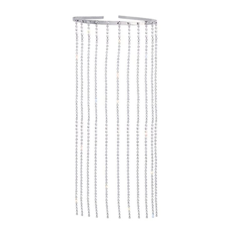 Long Flashing Diamond Tassel Exaggerated Headband Female Headdress Hairpin Personality Hair Accessory
